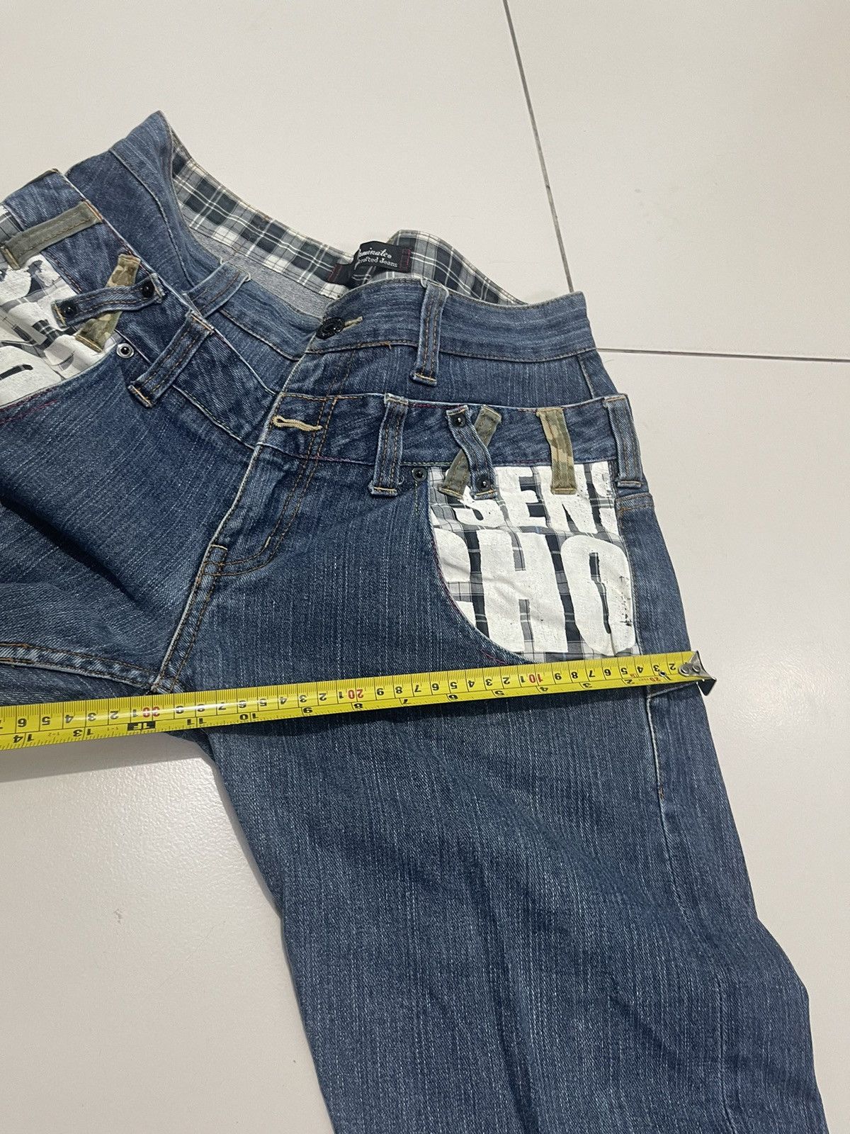 Designer Dominate Handcrafted Jeans Custom Designer Size US 31 - 8 Thumbnail