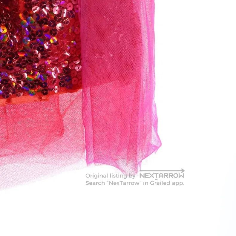 Comme des Garcons Comme Des Garcons size S Pink vintage sequin chiffon half Size 23" - 4 Thumbnail