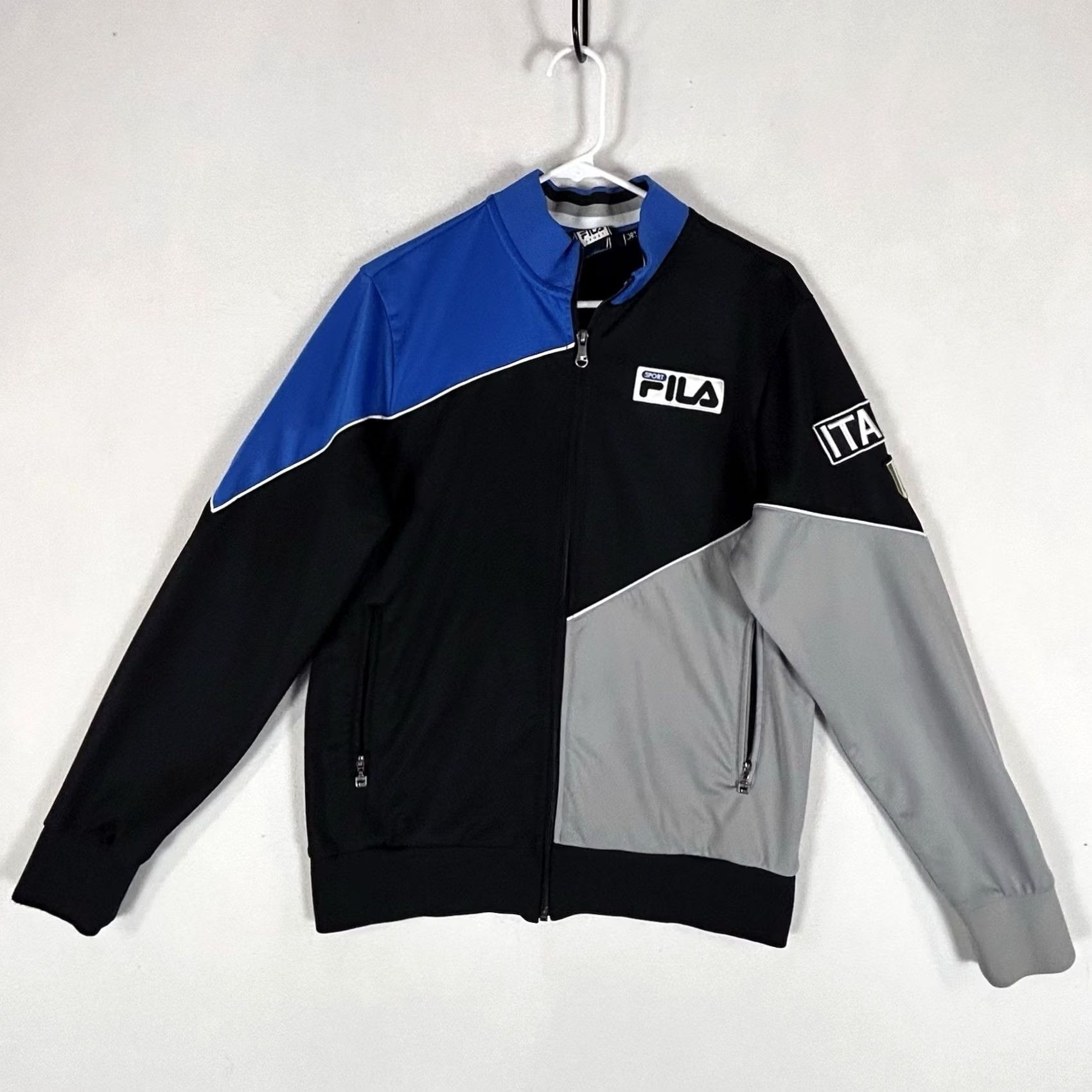Fila Fila Sport Italia Full Zip Jacket Mens Small Long Sleeve Colorblock Soccer L/S Size US S / EU 44-46 / 1 - 2 Thumbnail