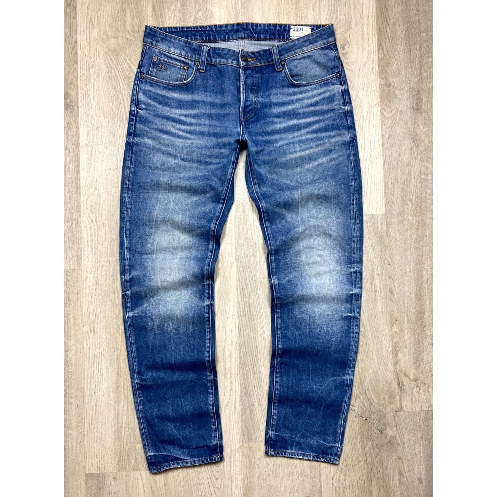G-Star VINTAGE G Star Raw Denim Jeans 33 Mens Jeans Slim Regular jeans Blue 90s Stars Fashion Mens Size US 33 - 4 Thumbnail