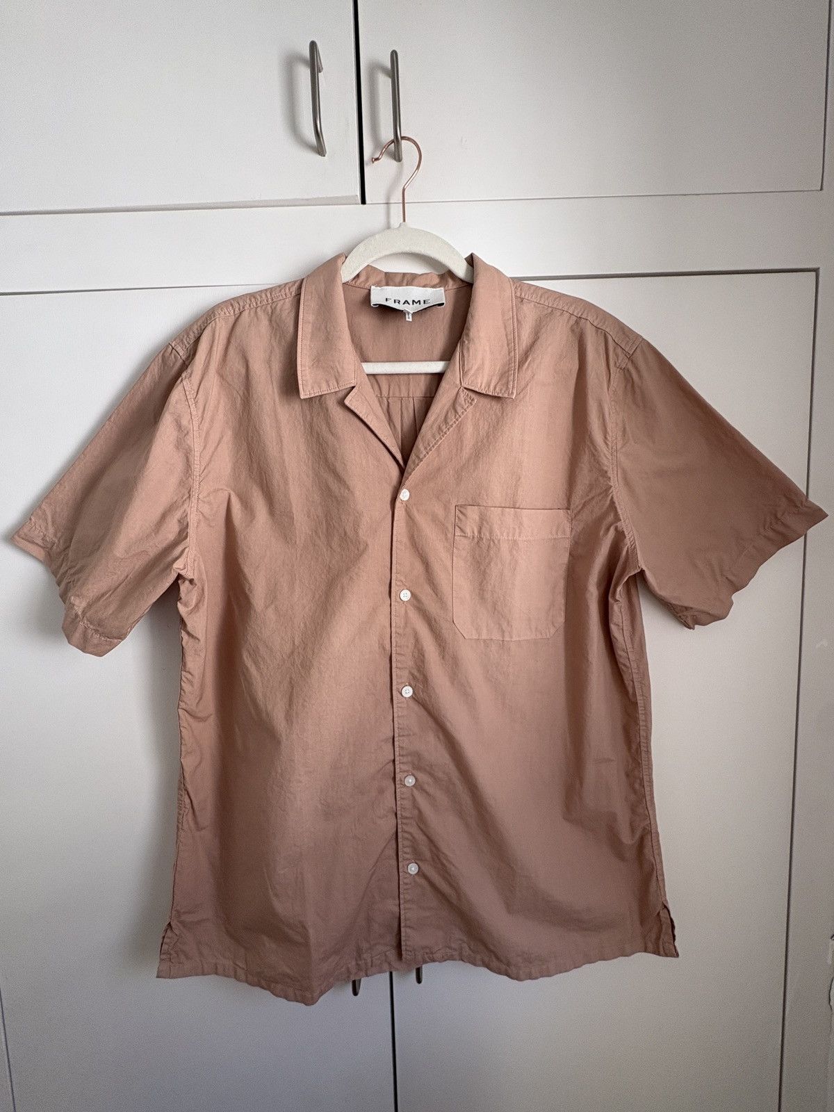 Frame Frame Powder Brick Beige Camp Collar Short Sleeve Shirt Med Size US M / EU 48-50 / 2 - 2 Thumbnail
