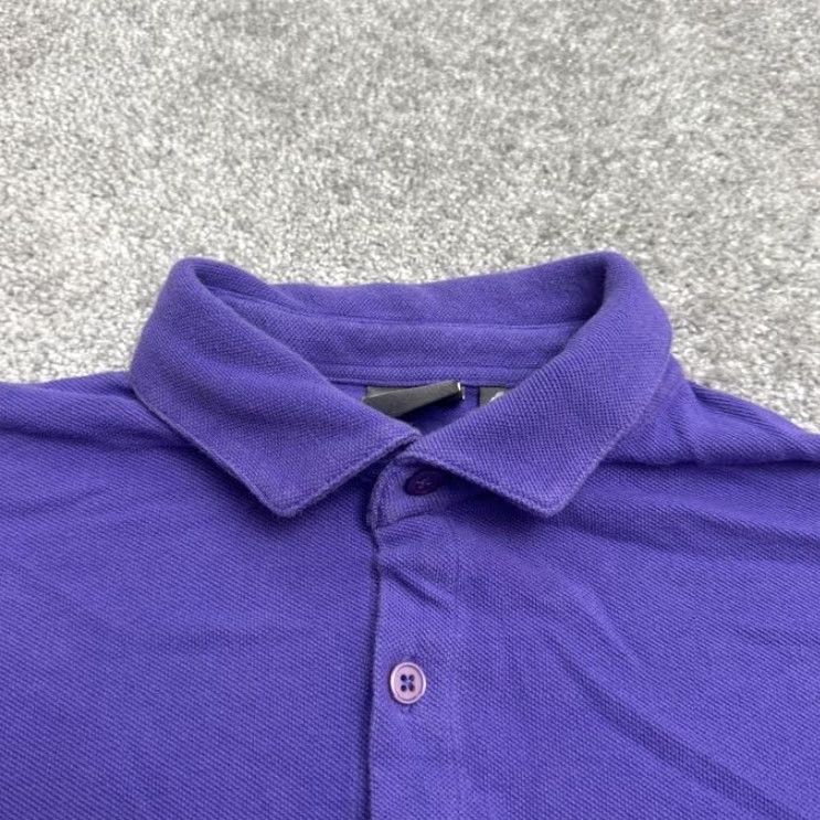 Asos ASOS Button-Down Polo Shirt Mens Medium Purple Long Sleeve Oversized Pique Knit Shirt Adult M Purple Casual Classic Size US M / EU 48-50 / 2 - 3 Thumbnail