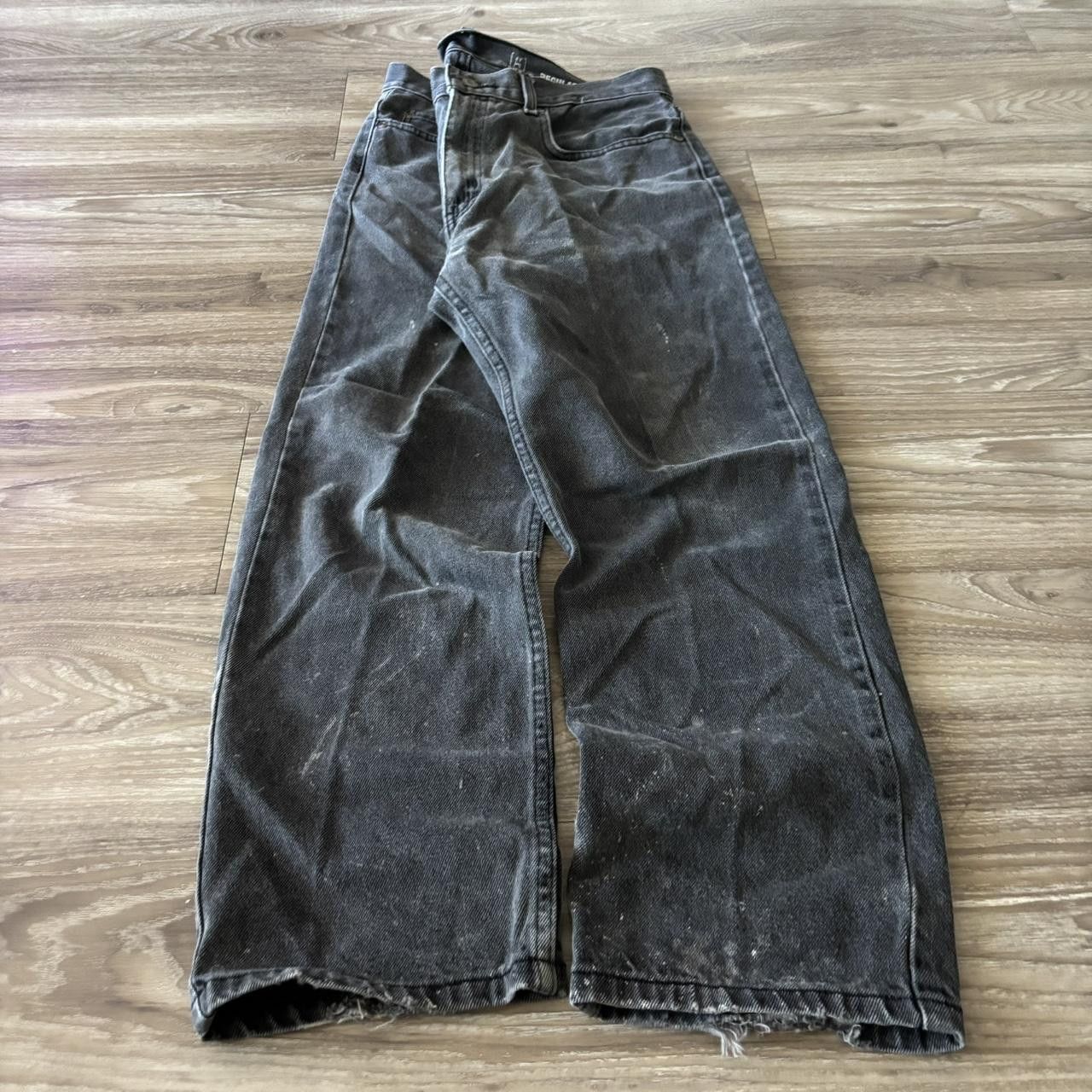 Vintage Crazy Vintage Y2K/2000s Grunge Faded Black Denim Jeans! 34x27 Size US 34 / EU 50 - 2 Thumbnail