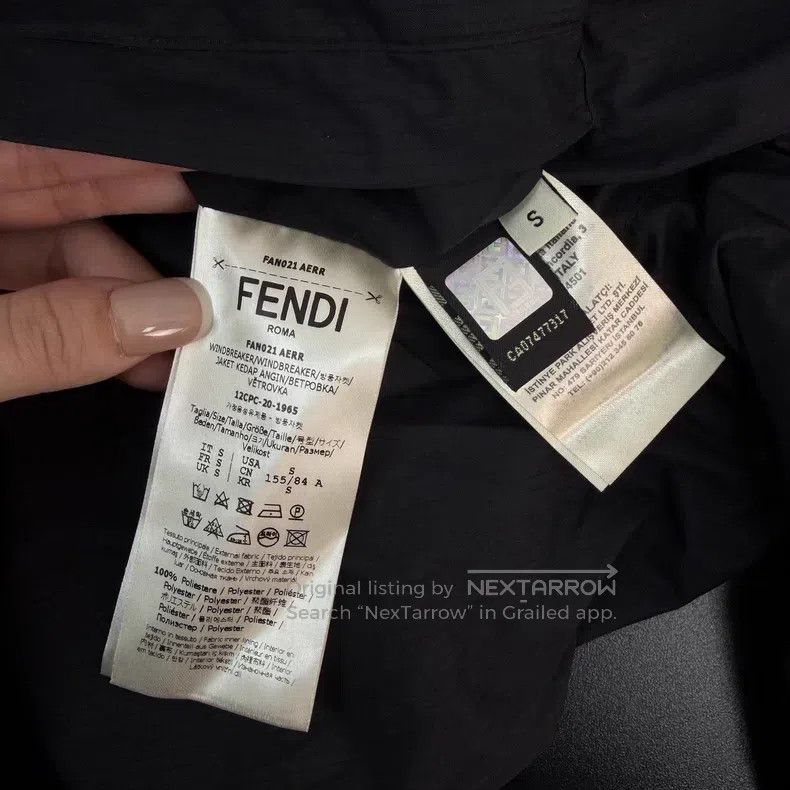 Fendi Fendi Logo Printed Nylon Hooded Zip-Up Jacket Size S / US 4 / IT 40 - 6 Thumbnail