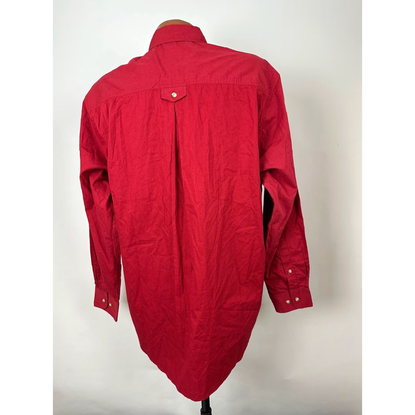 Vintage Vintage Boston Traders Shirt Men L Red Long Sleeve Button-Down Cotton NWT 90s Casual Pockets Size US L / EU 52-54 / 3 - 6 Thumbnail