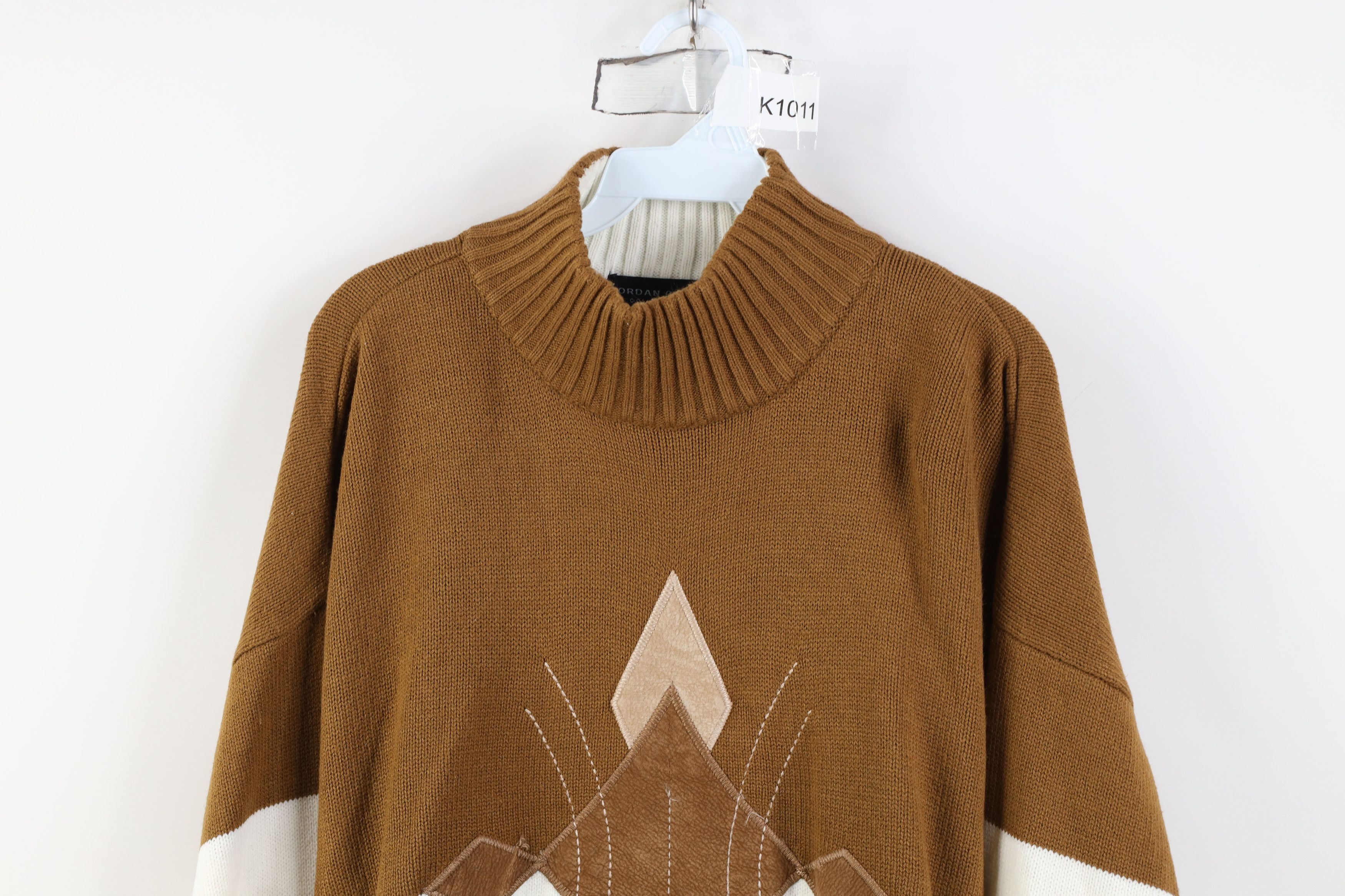 Vintage 90s Y2K Streetwear Ribbed Knit Mock Neck Sweater