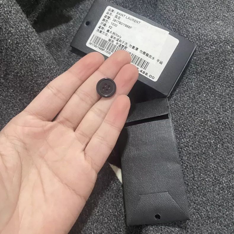 Saint Laurent Paris Saint Laurent Paris Saint Laurent Grey Baseball Jacket wit Size US XL / EU 56 / 4 - 8 Thumbnail