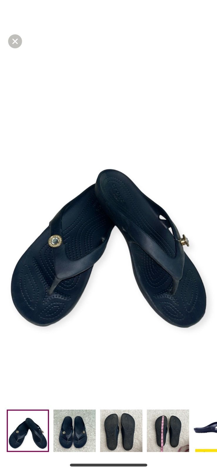 Crocs Crocs cardi II navy blue flip flops size 9 Size US 9 / IT 39 - 1 Thumbnail