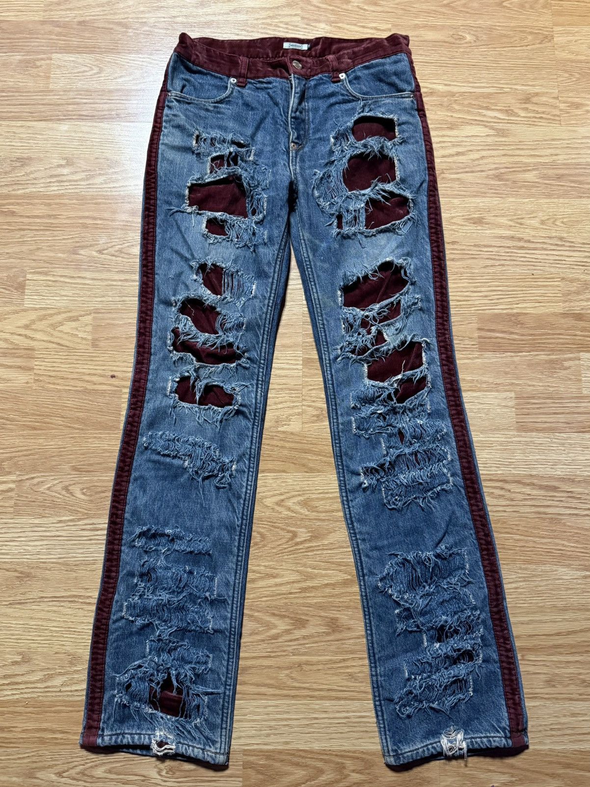 Undercover Undercover AW02 "Witches Cell Division" Crash Jeans Size US 30 / EU 46 - 1 Thumbnail