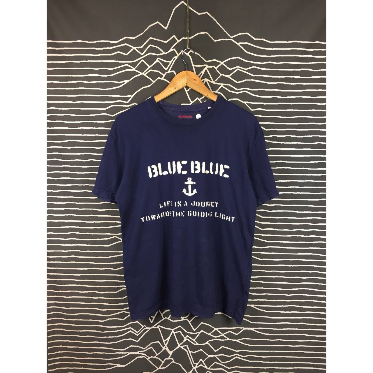 Blue Blue Japan Vtg Blue Blue Japan Life Is A Journey Quote Tee Size US M / EU 48-50 / 2 - 1 Thumbnail