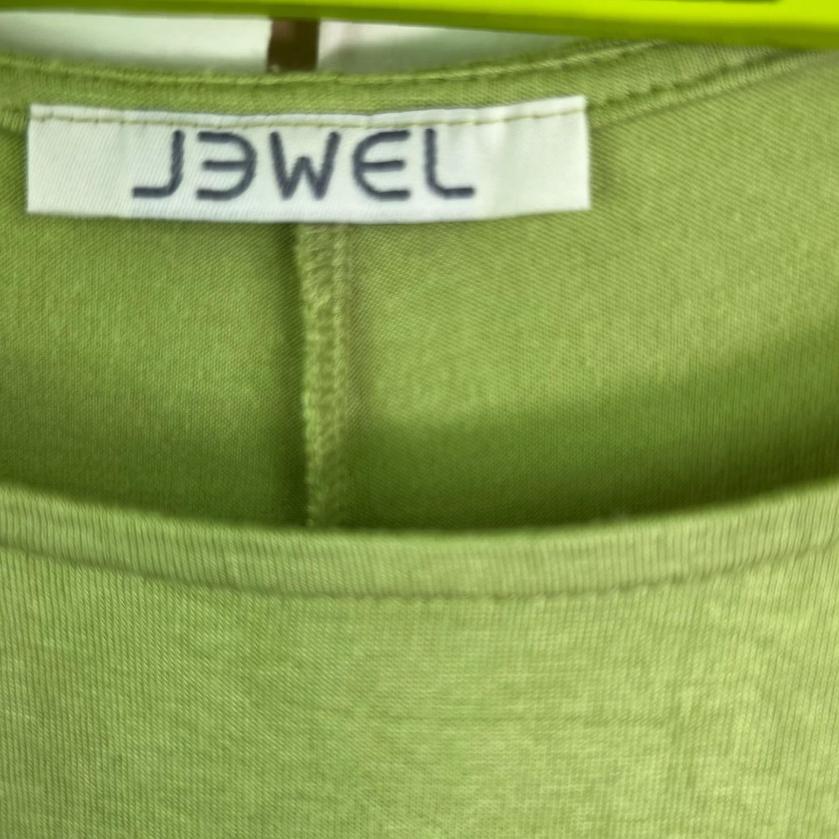 Vintage Jewel T-Shirt Dress Womens L Green Hi-Low Ruffle Boat Neck Knit Cotton Blend Casual Party/Cocktail/Workwear Size L / US 10 / IT 46 - 5 Thumbnail