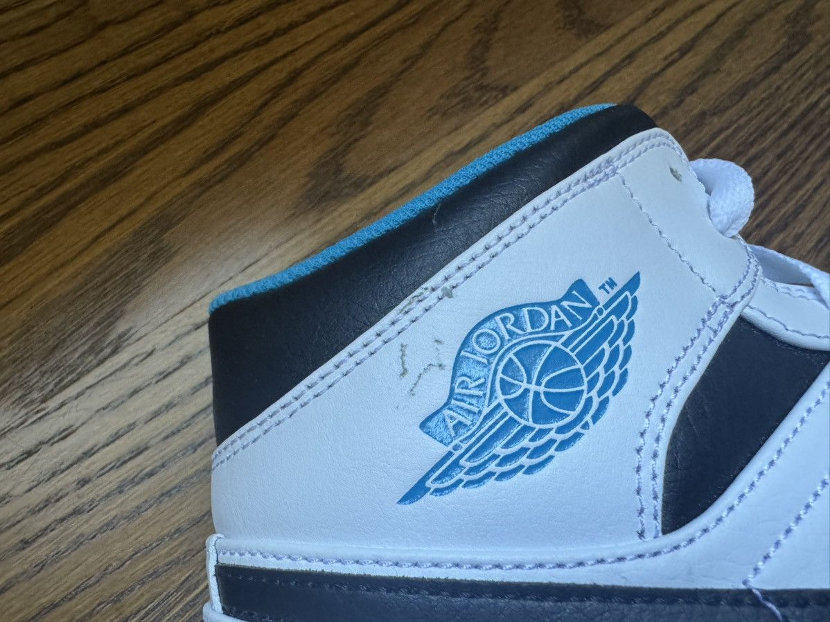 Jordan Brand 11.5 Jordan 1 Mid Laser Blue White Retro Air Size US 11.5 / EU 44-45 - 9 Thumbnail