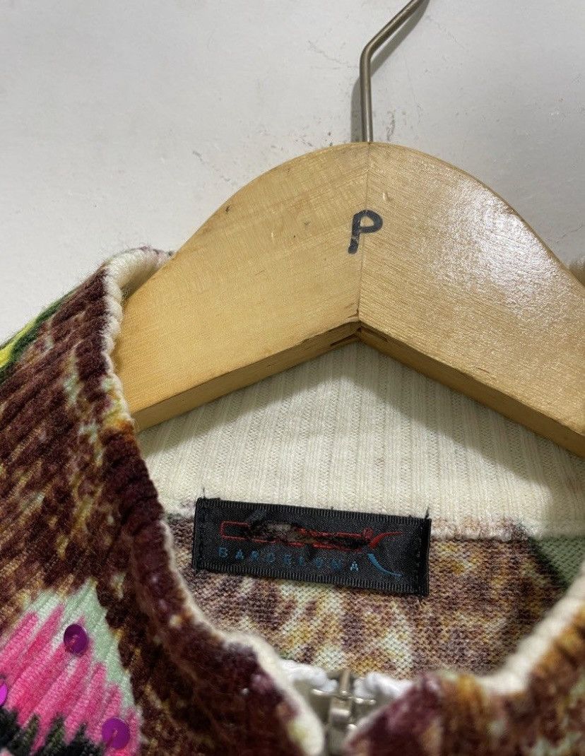 Japanese Brand × Vintage Vintage Cardigan Wool Custo Barcelona Printed Zip Up Size S / US 4 / IT 40 - 5 Thumbnail