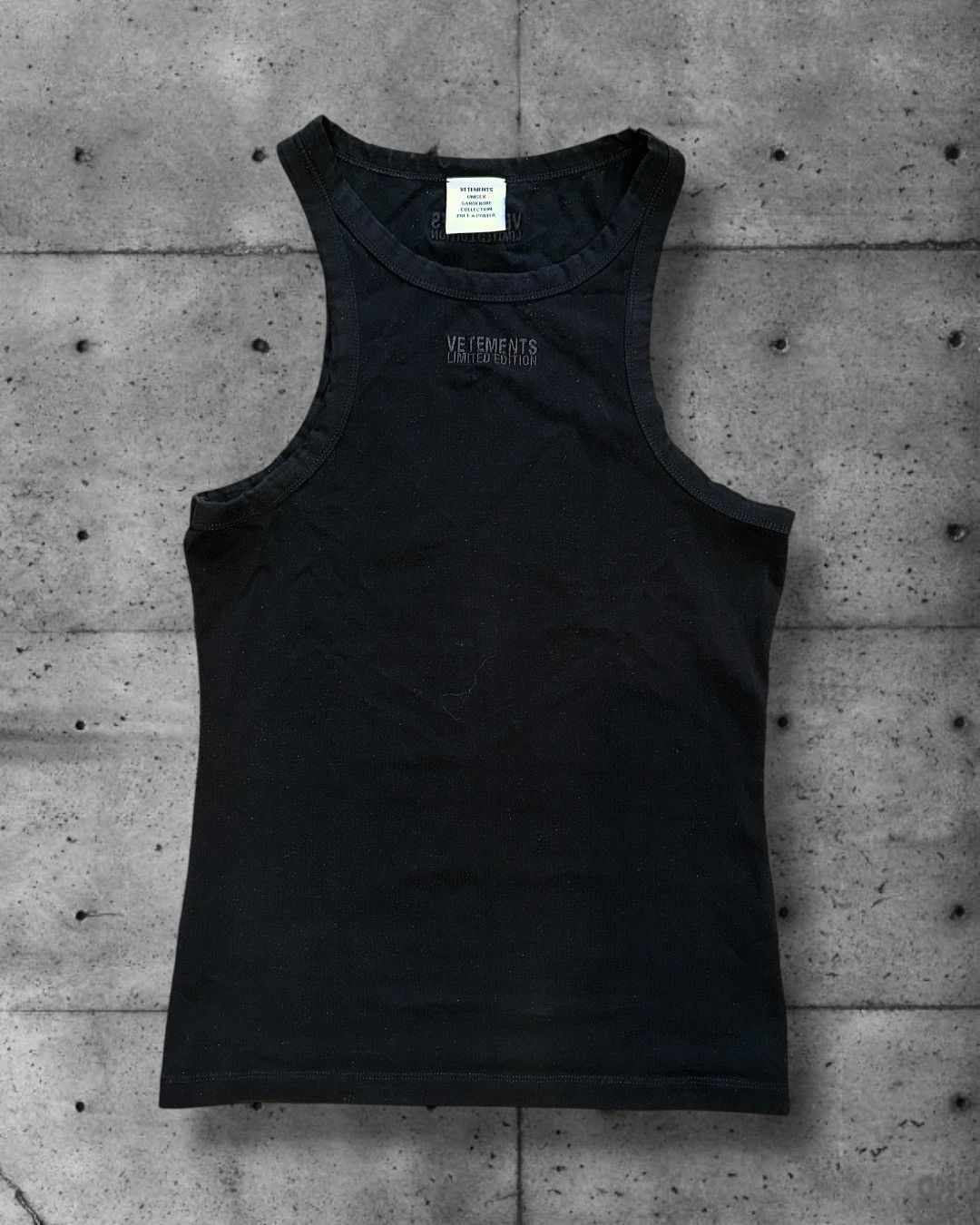 Vetements VETEMENTS Black Oval Logo Tank Top Size US M / EU 48-50 / 2 - 2 Thumbnail