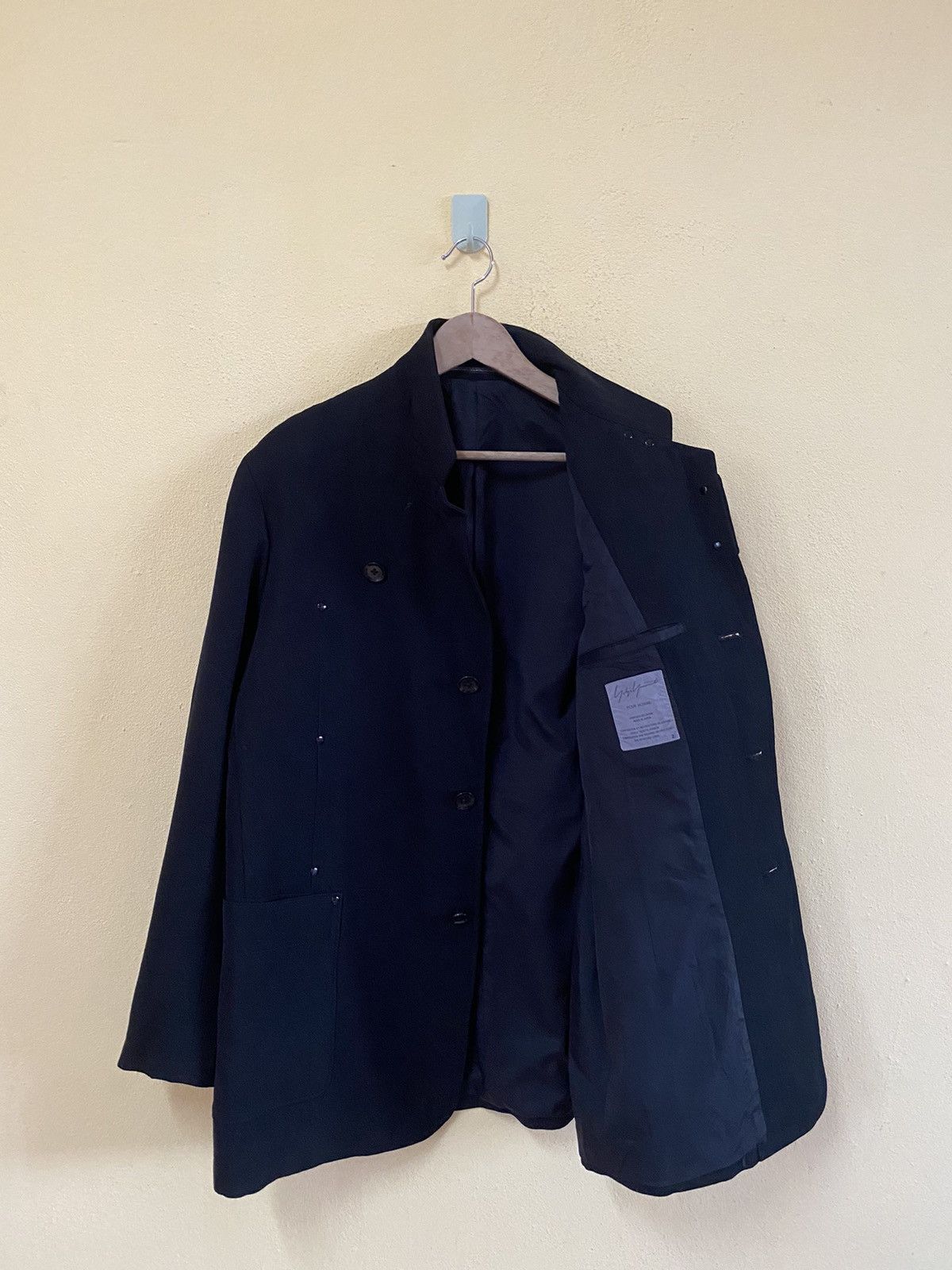 Yohji Yamamoto BLACK SCANDAL COTTON DRILL PIPING POCKETS JACKET HJ