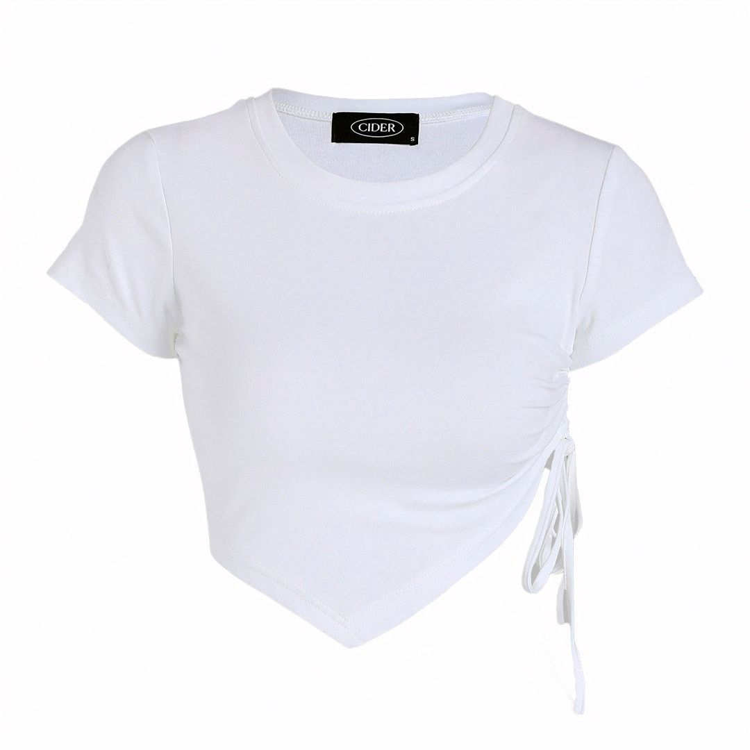 Cider THE ASYMMETRICAL RUCHED TEE Size S / US 4 / IT 40 - 1 Thumbnail