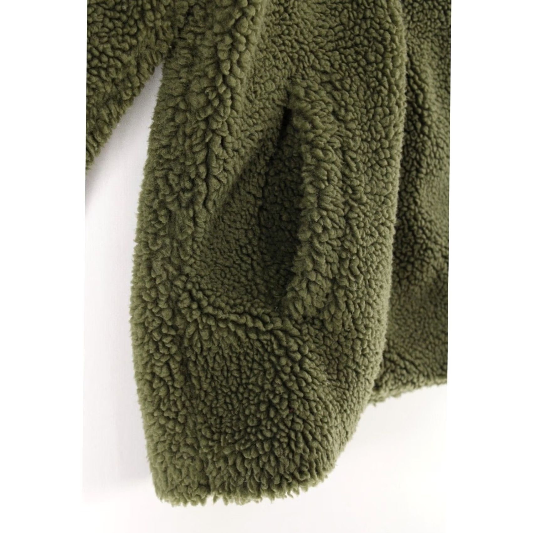 Abercrombie & Fitch Abercrombie & Fitch Bomber Jacket Green XS Women Long Sleeve Zip Sherpa Army Fall Winter Casual Size XS / US 0-2 / IT 36-38 - 7 Thumbnail