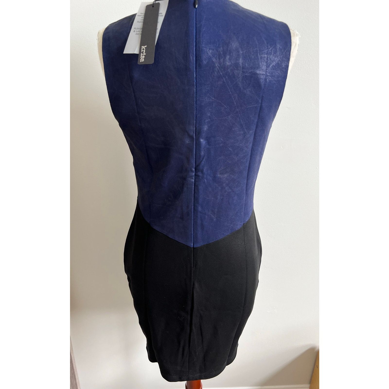Krisa Krisa Sleeveless Colorblock Knee Length Dress NWT Medium Size M / US 6-8 / IT 42-44 - 4 Thumbnail