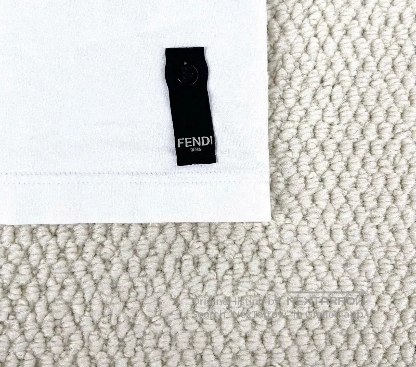 Fendi Fendi Beige Long Sleeve Logo T-Shirt. Size S / US 4 / IT 40 - 5 Thumbnail