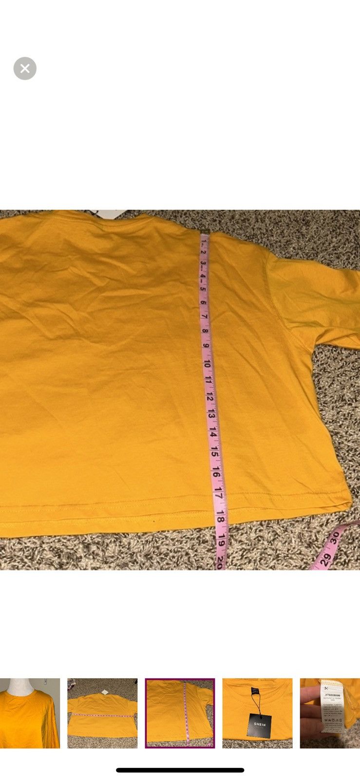 Shein Shein large yellow cropped top Size L / US 10 / IT 46 - 5 Thumbnail