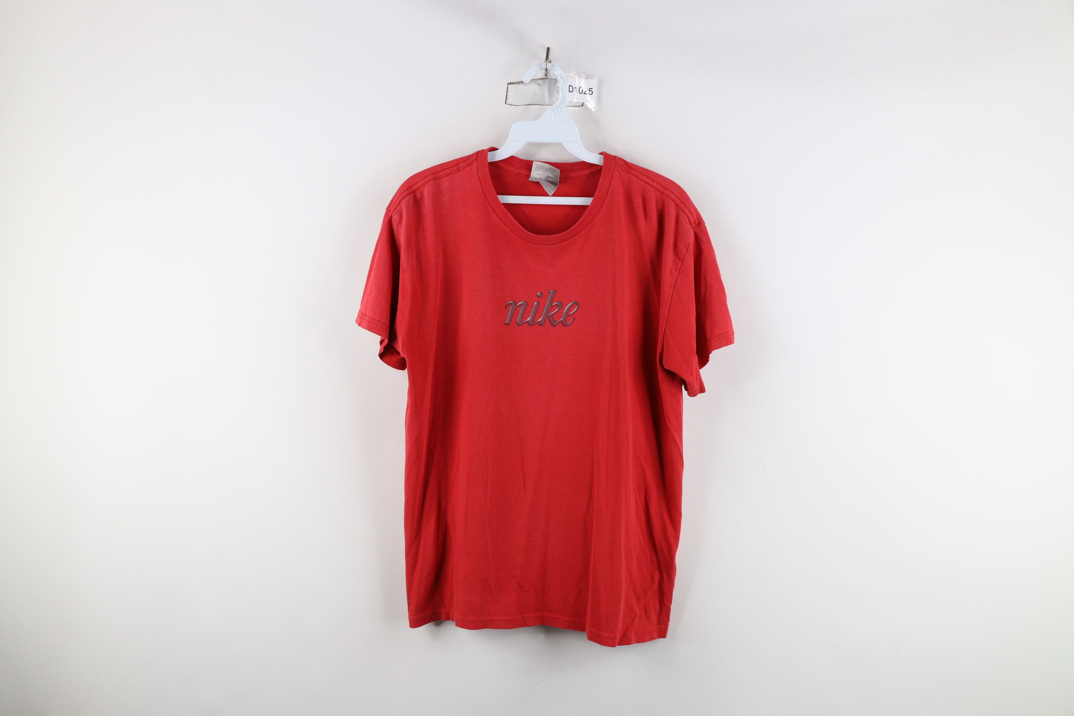 Nike × Vintage Vintage 90s Nike Script Spell Out Short Sleeve T-Shirt USA Size L / US 10 / IT 46 - 1 Thumbnail