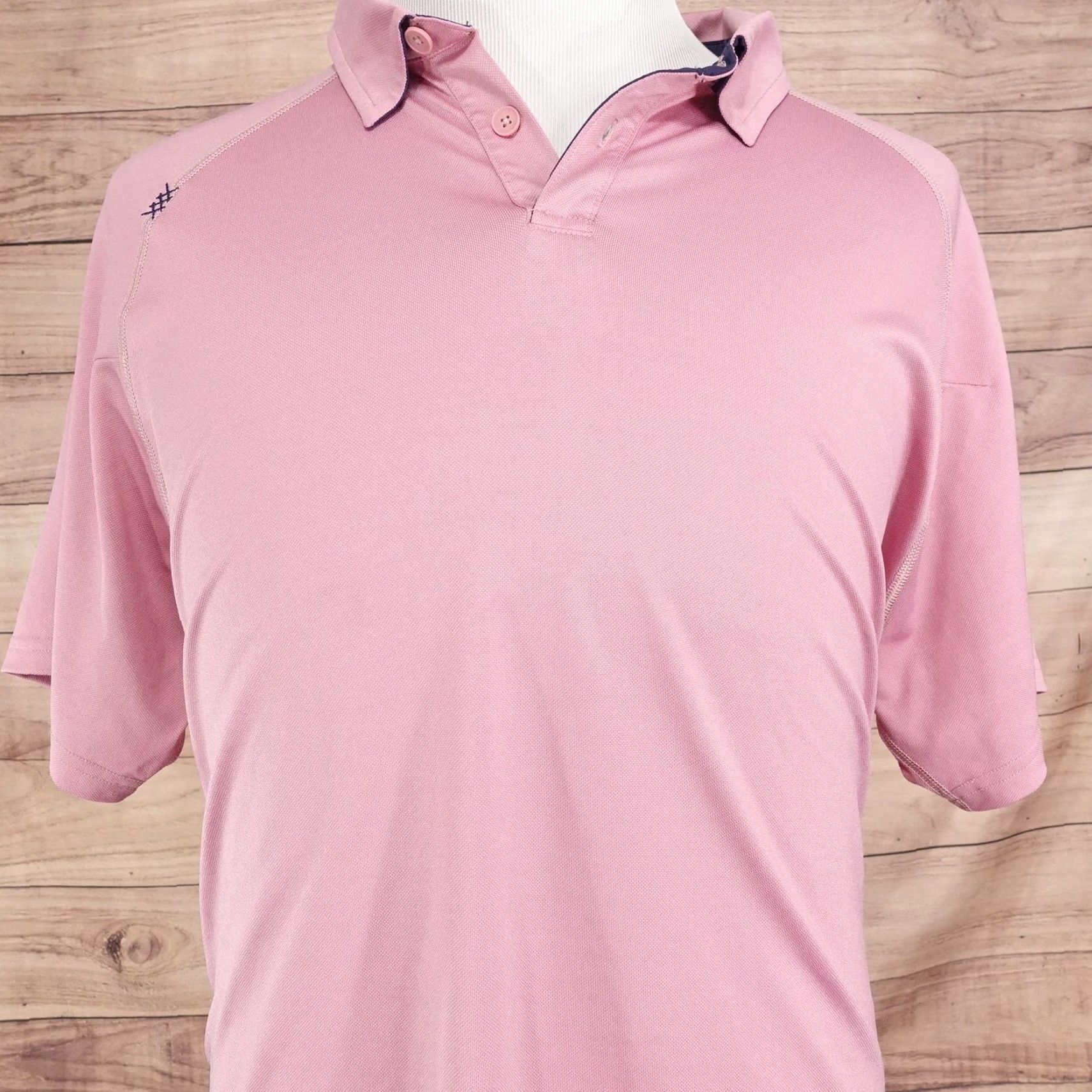 Rhone Rhone Polo Shirt Mens 2XL Pink Stretch Performance Tagless Knit Golf Casual Shirt Size US XXL / EU 58 / 5 - 2 Thumbnail