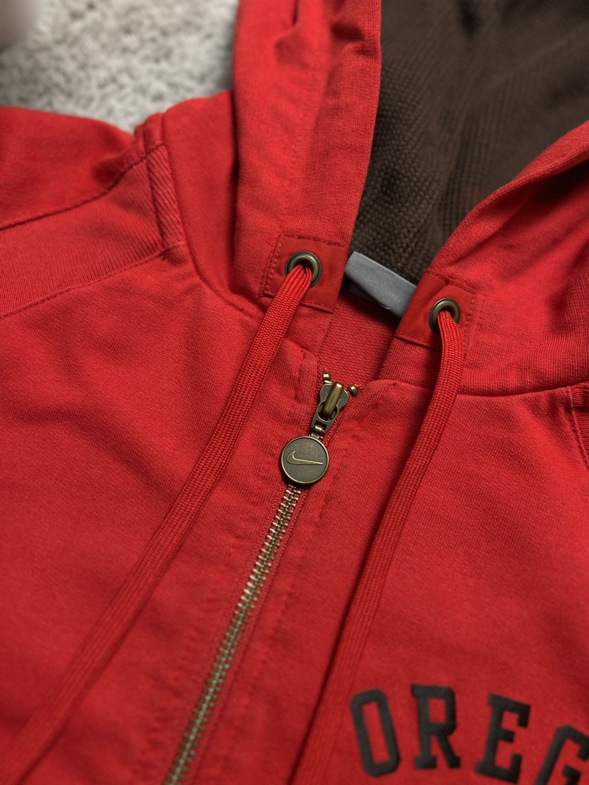 Nike × Vintage Vintage 90s Nike Oregon Y2K Zip-Up Hoodie Size US L / EU 52-54 / 3 - 4 Thumbnail