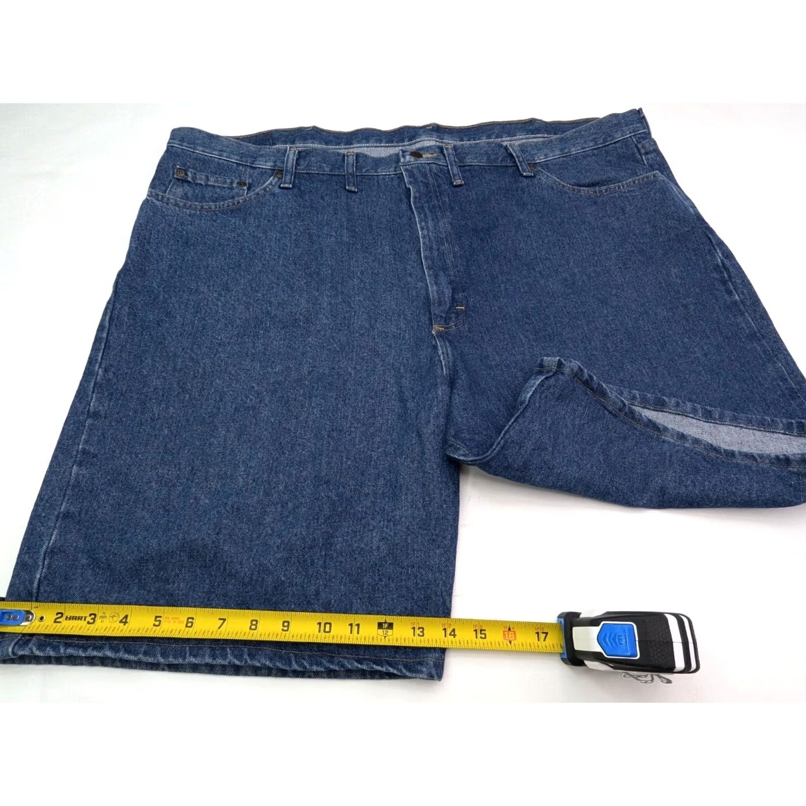 Wrangler Wrangler Jeans Men Relaxed Den9im Blue 49" Waist 5-Pocket Zip Front Relaxed Fit VTG Denim Blue Jeans TruE 49 x 9 In Size US 32 / EU 48 - 2 Thumbnail