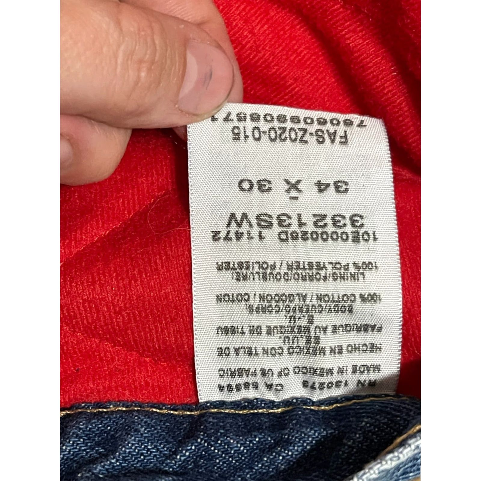Wrangler Wrangler Jeans Men's 34x30 Blue Denim Straight Pockets Regular Waist 30in Front Size US 34 / EU 50 - 6 Thumbnail