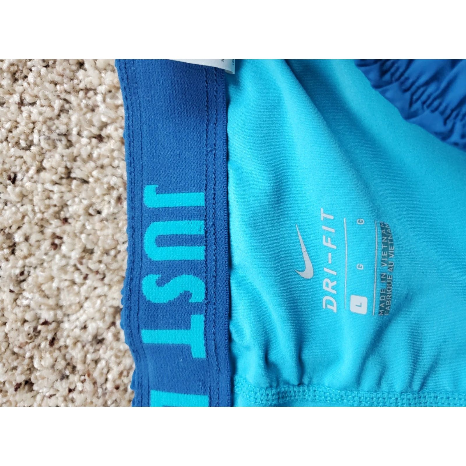 Nike Nike Running Shorts Womens Large Blue Lined Drawstring 3.5" Inseam Athletic Size 36" / US 14 / IT 50 - 5 Thumbnail