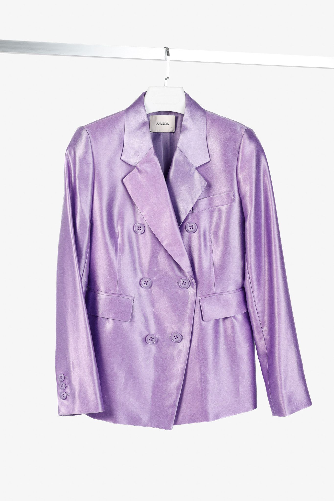 DOROTHEE SCHUMACHER Dorothee Schumacher Shiny Coolness Double-Breasted Jacket Size M / US 6-8 / IT 42-44 - 1 Thumbnail