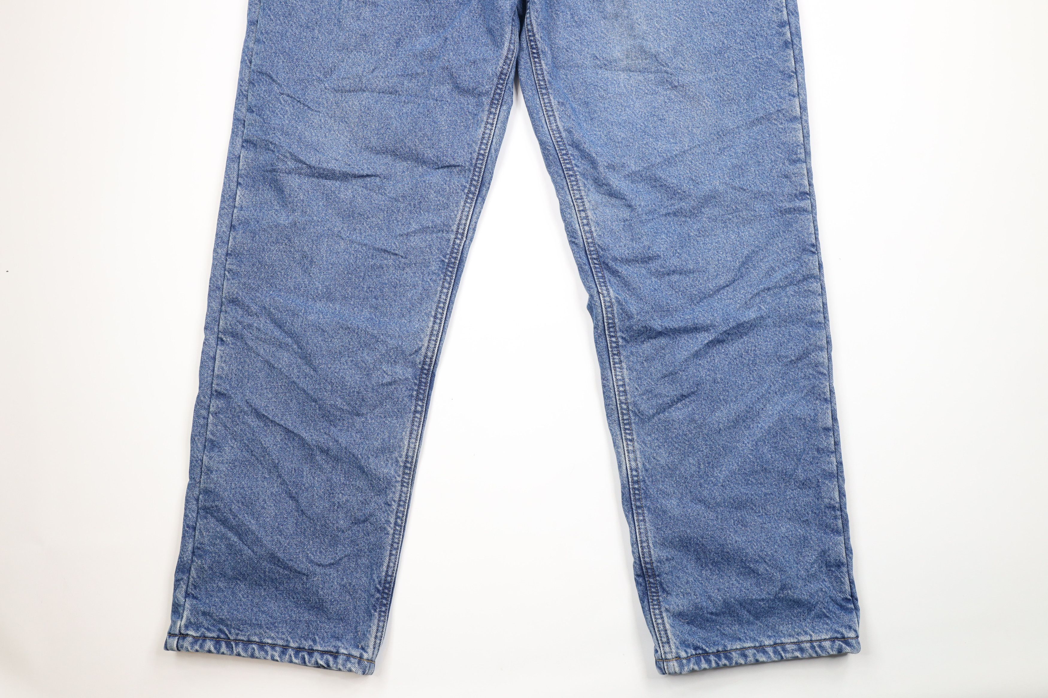 Carhartt × Vintage Vintage Carhartt Fleece Lined Relaxed Fit Denim Jeans Blue Size US 38 / EU 54 - 5 Thumbnail