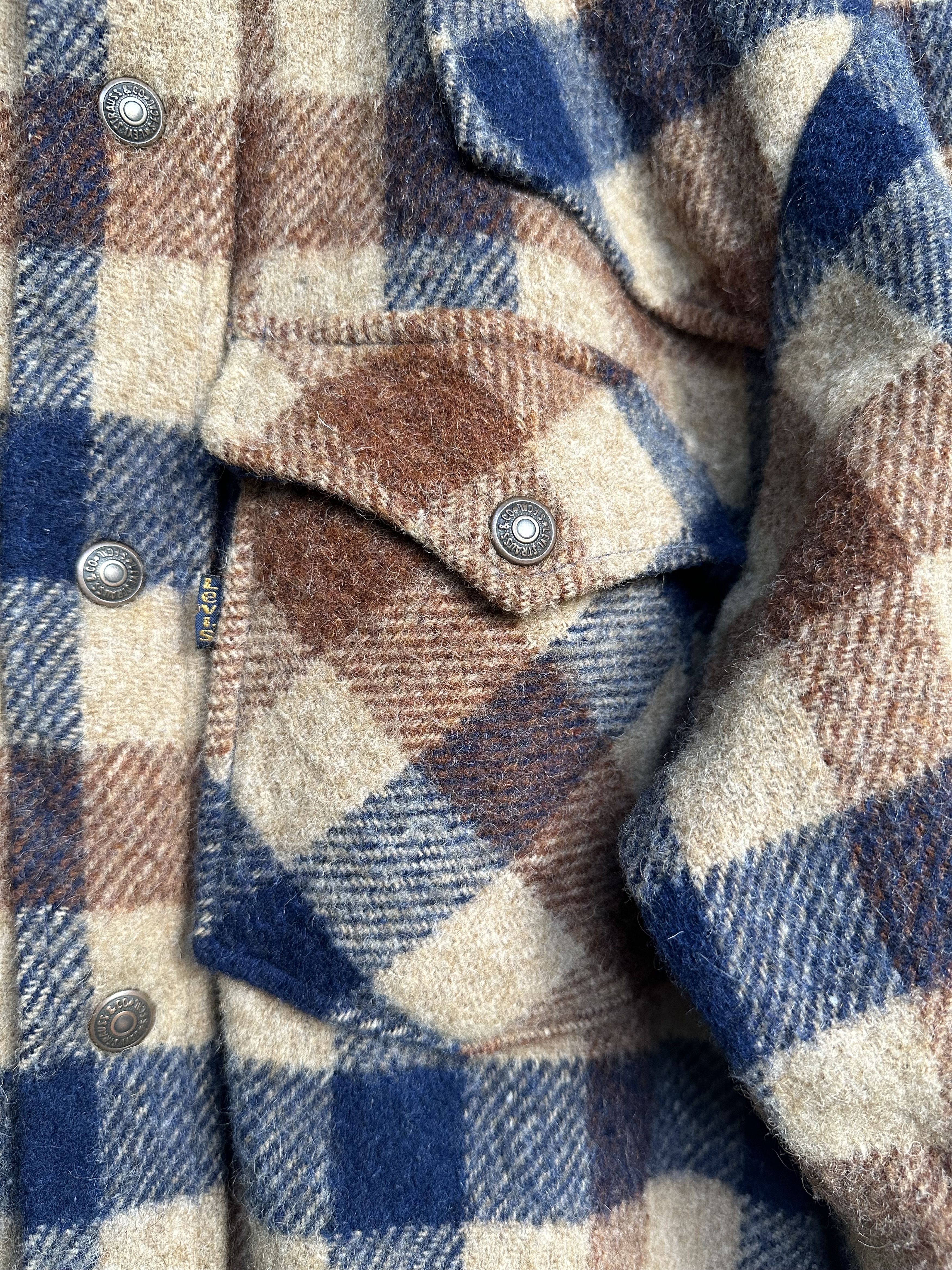Levi's Rare Vintage 80 Levi’s Tartan Flannel Wool Nylon Snap Button Size US M / EU 48-50 / 2 - 8 Thumbnail