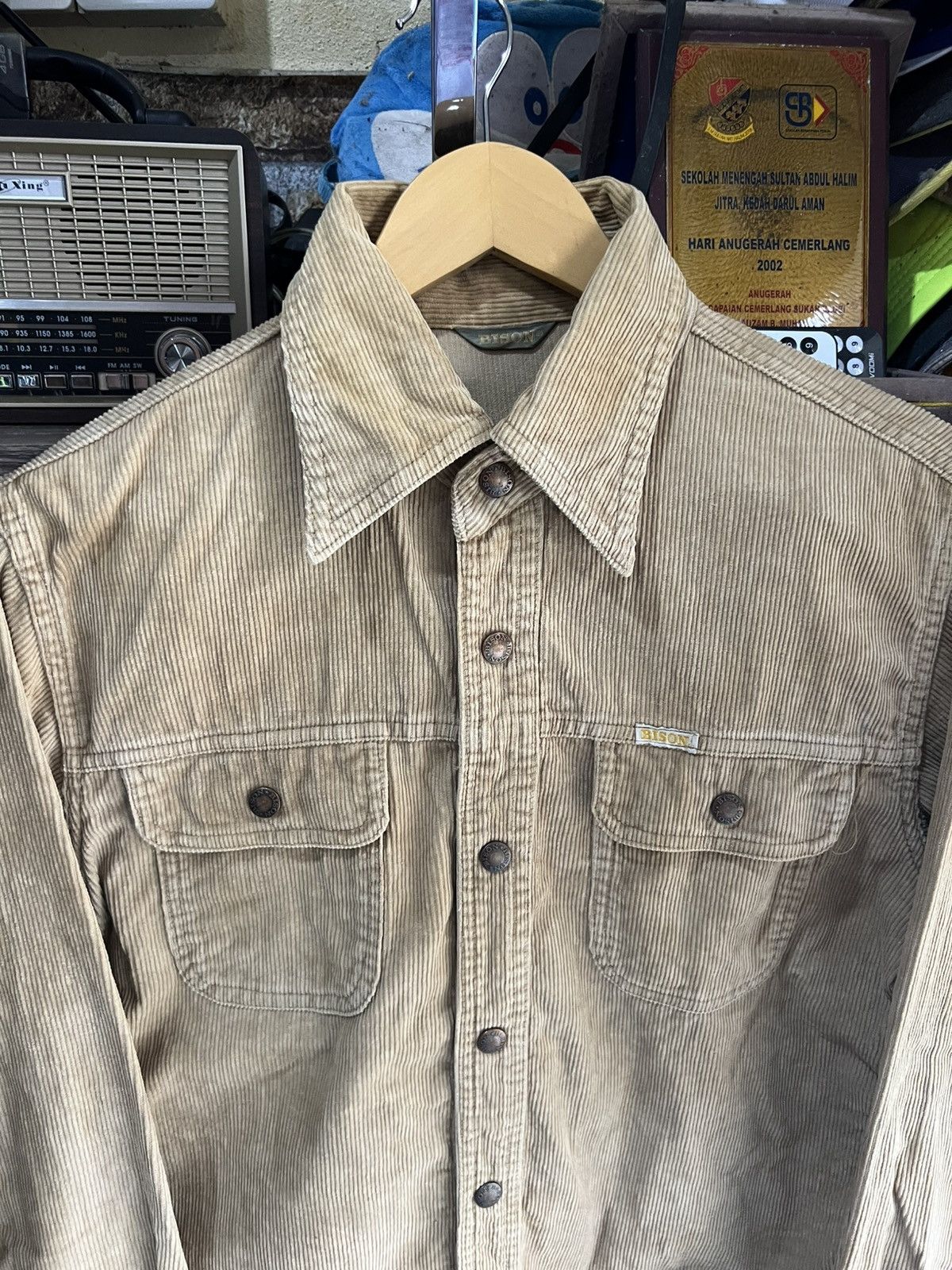 Japanese Brand 🔥Bison Corduroy Button Jacket Size US S / EU 44-46 / 1 - 3 Thumbnail