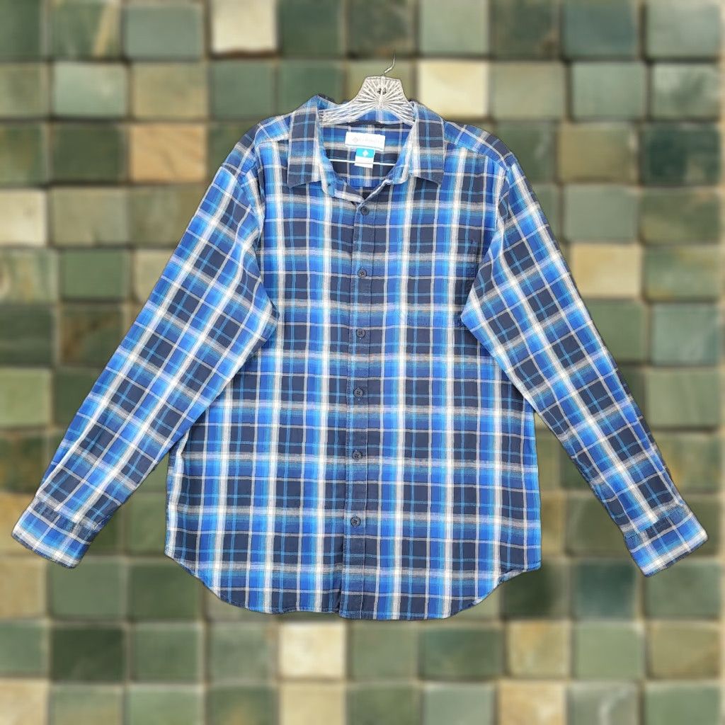Vintage Columbia Mens Blue Plaid Long Sleeve Button-Up Size L Size US L / EU 52-54 / 3 - 1 Thumbnail