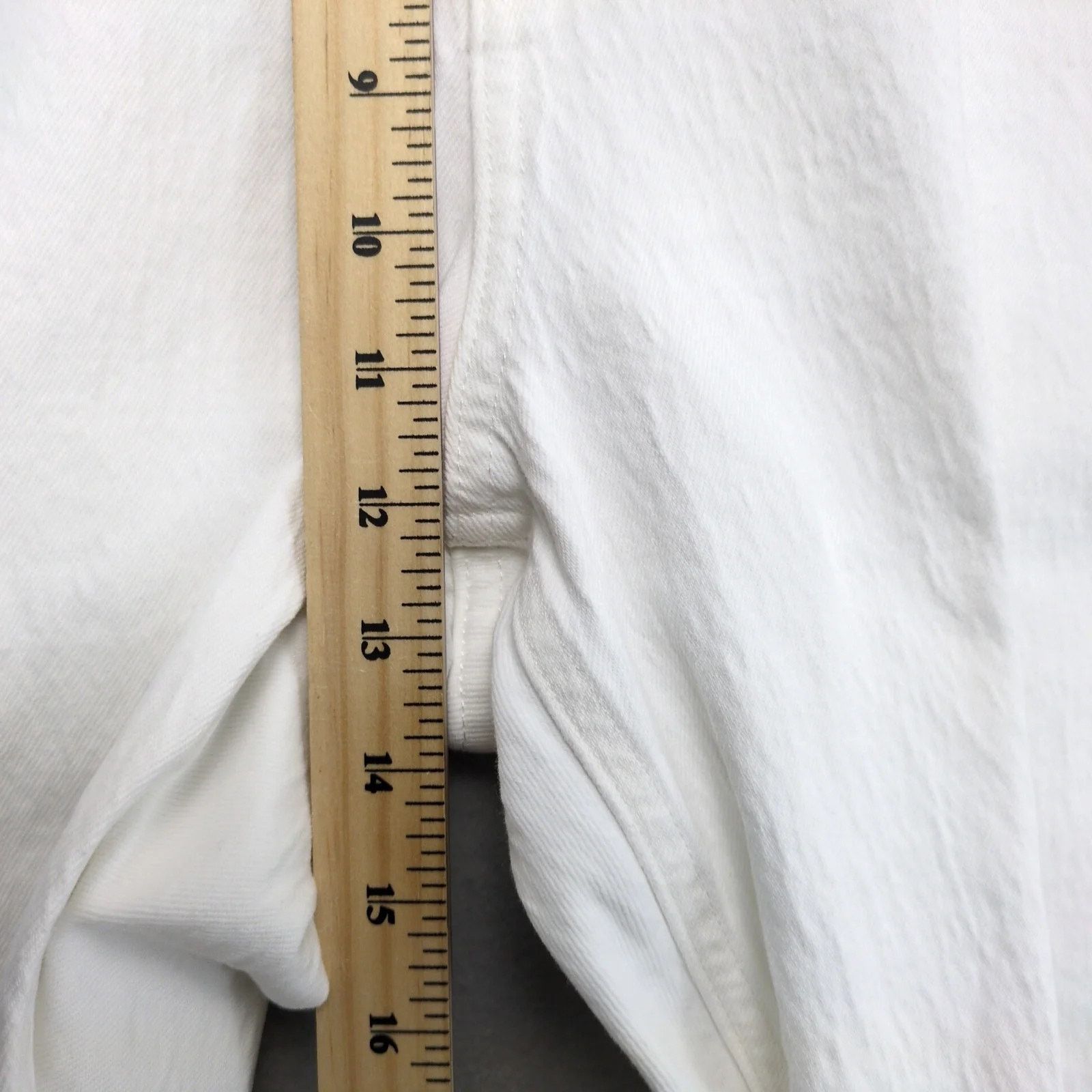 Gap Gap Cheeky Straight High Rise White Jeans Womens 18R Stretch Size 40" / US 18 - 5 Thumbnail
