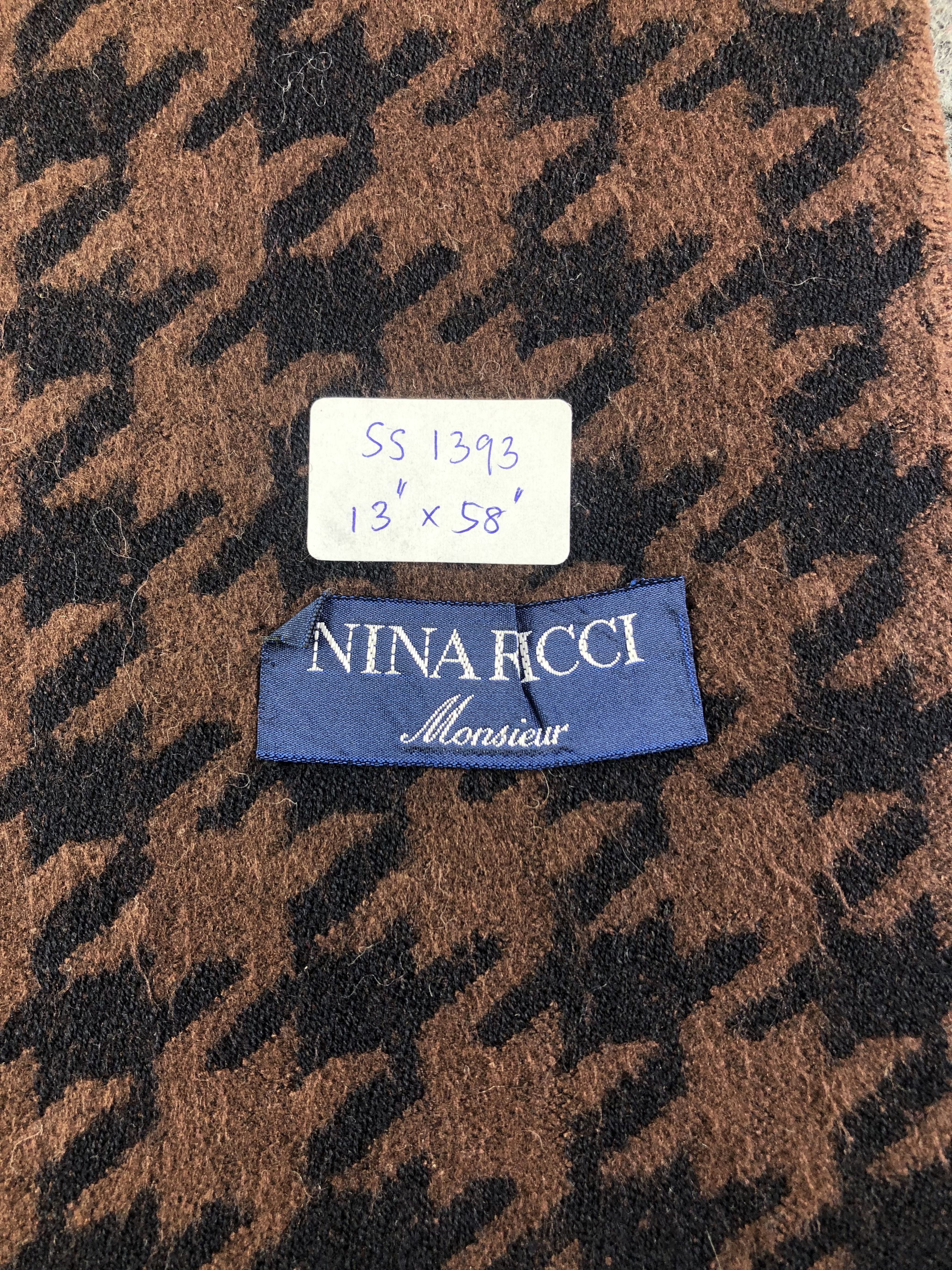 Nina Ricci Nina Ricci Houndstooth Scarf / Muffler / Neckwear SS1393 Size ONE SIZE - 4 Thumbnail