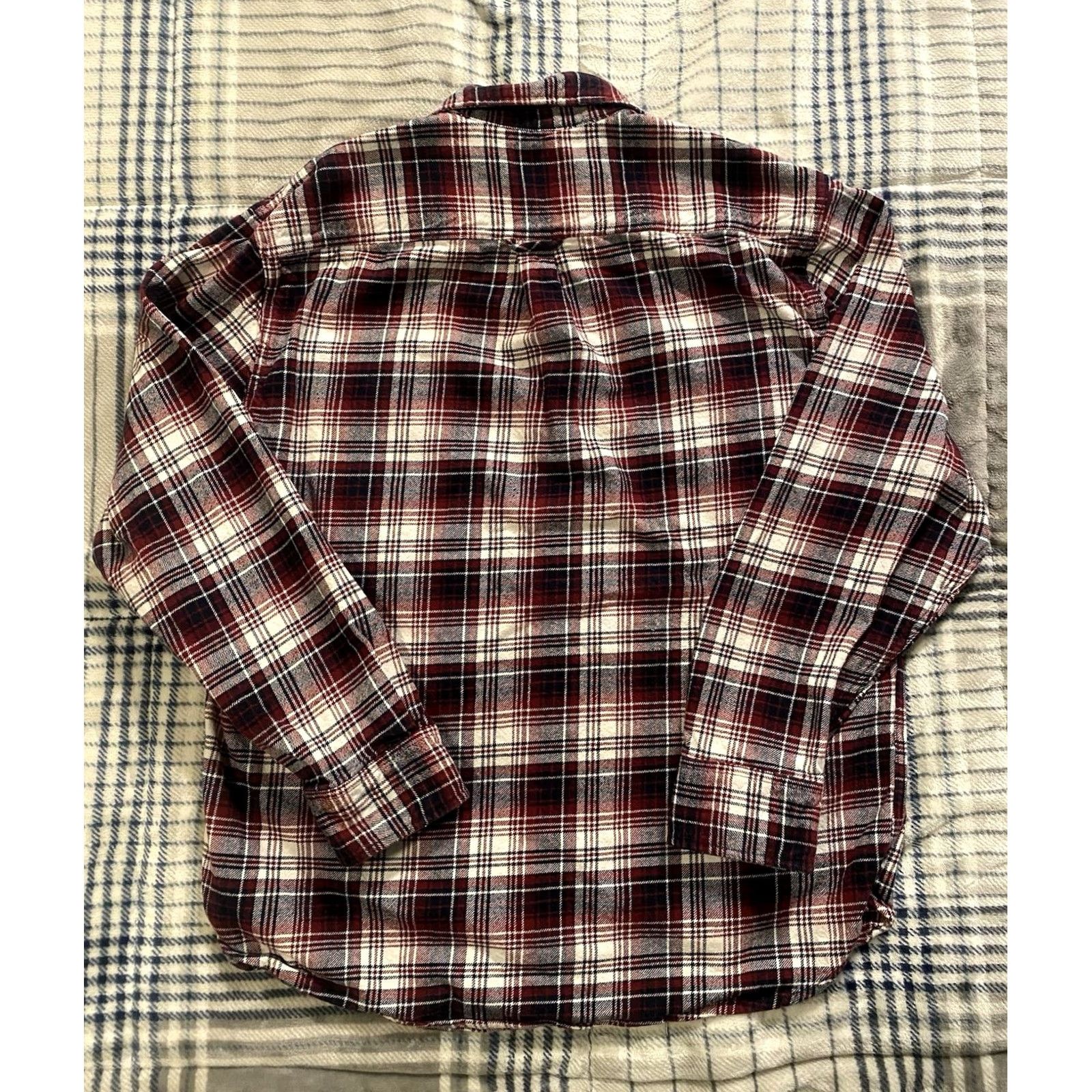 Vintage JACHS Heavyweight Flannel Shirt Red Plaid Button-Up XL Men’s Long Sleeve Casual Workwear Pocket Regular Fit Size US XL / EU 56 / 4 - 2 Thumbnail
