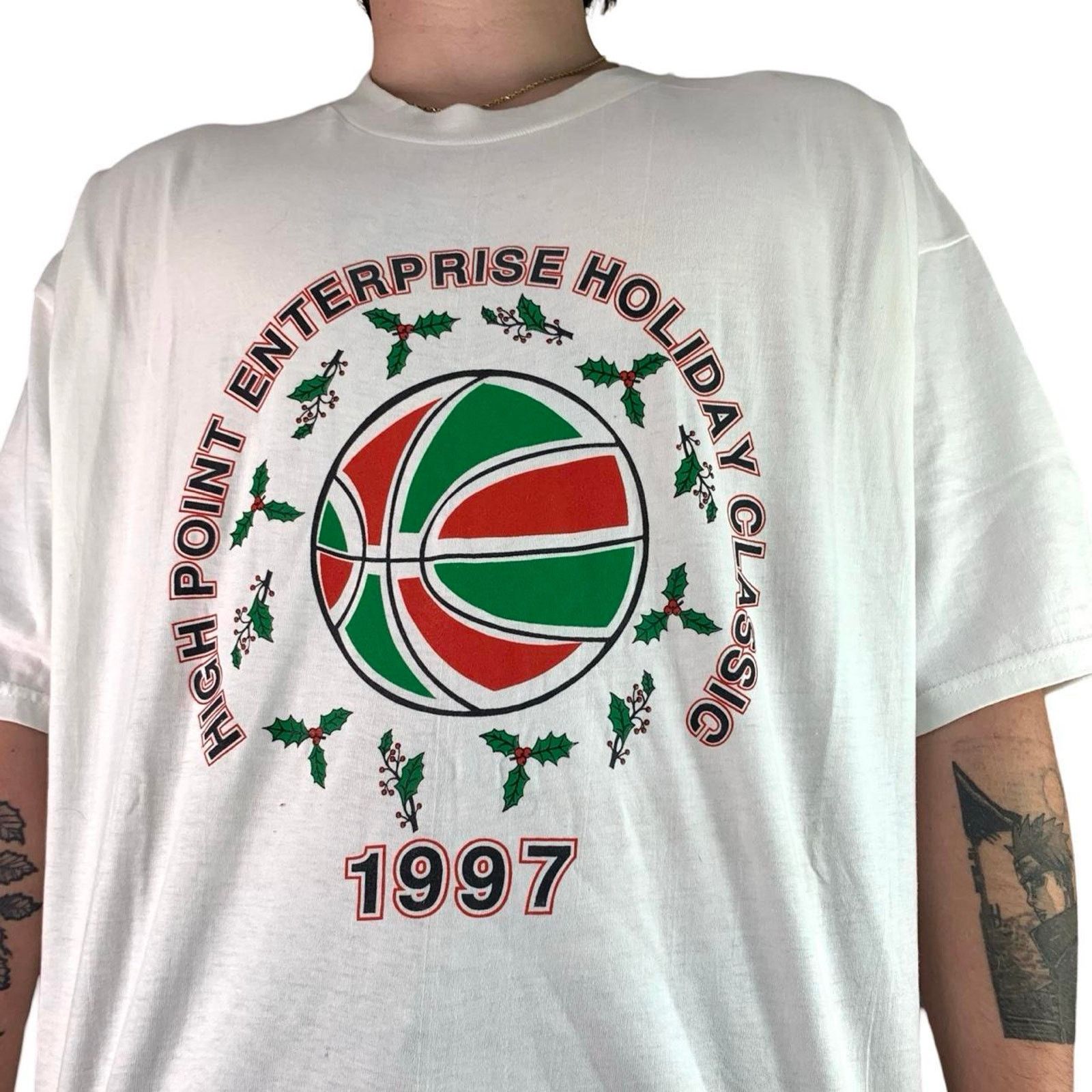 Vintage Vintage 90s Basketball Graphic T-shirt Size US XXL / EU 58 / 5 - 1 Thumbnail