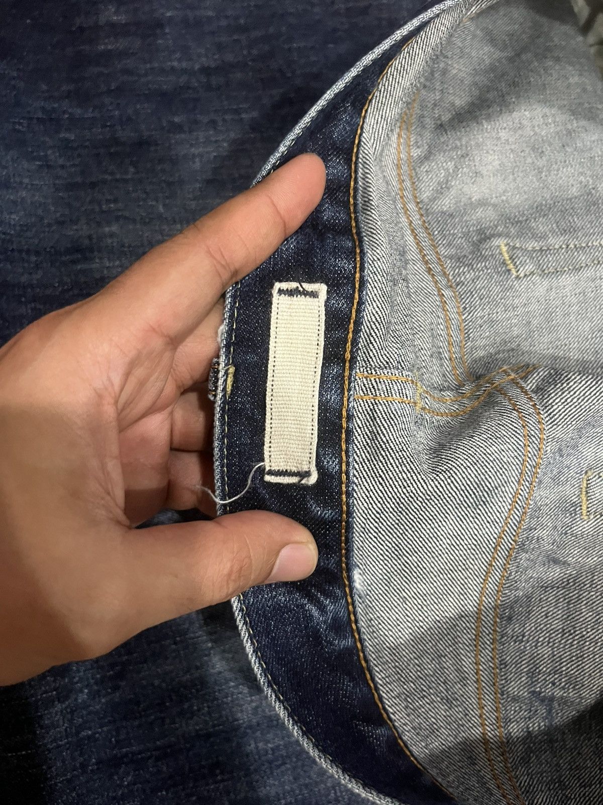 Jun Takahashi Vintage Japan Uniqlo UJ Dark Blue Whisker Faded Washed Jeans Size US 36 / EU 52 - 17 Thumbnail