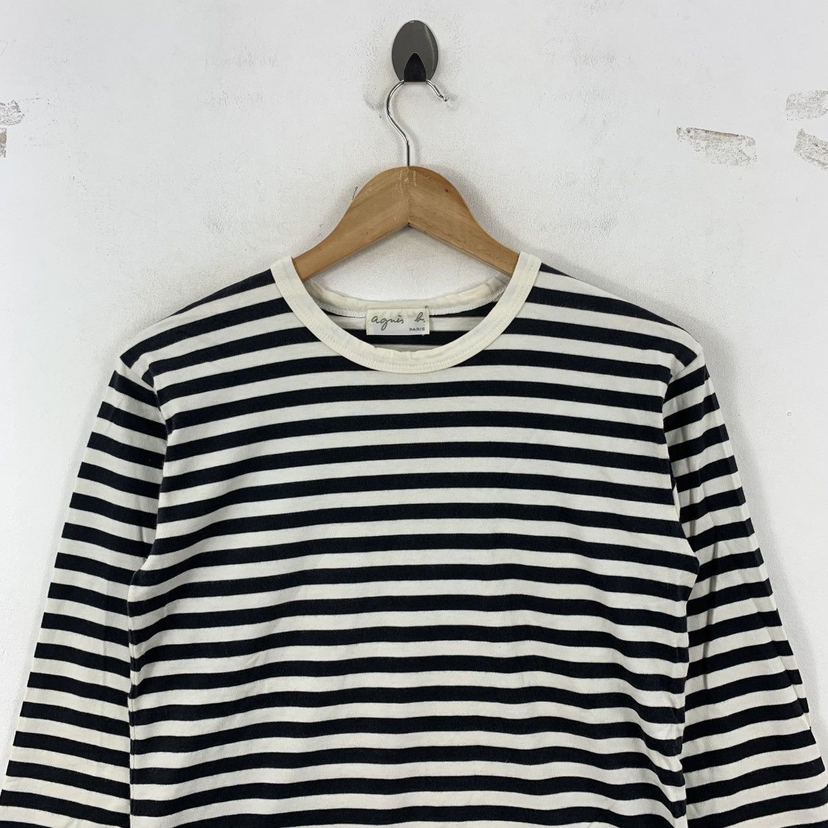 agnes b. AGNES B PARIS Stripes France Brand Long Sleeve Tshirt Size US S / EU 44-46 / 1 - 3 Thumbnail