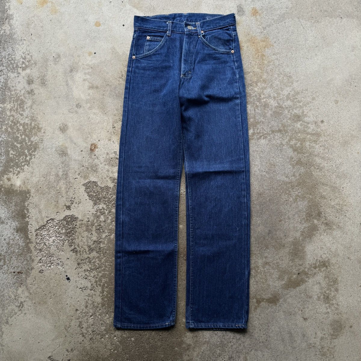 Vintage Vintage 70s Lee Riders Dark Wash Denim Jeans 27x32 Size US 27 - 2 Thumbnail