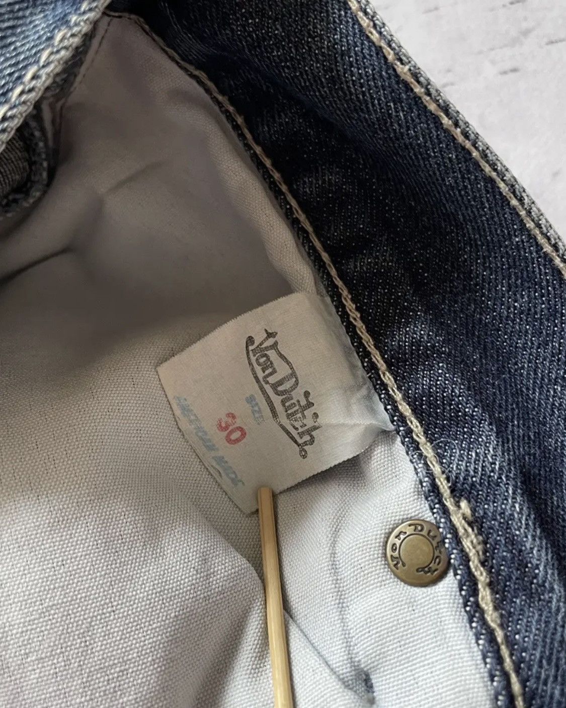 Vintage × Von Dutch Von Dutch Logo Jeans Size US 30 / EU 46 - 17 Thumbnail