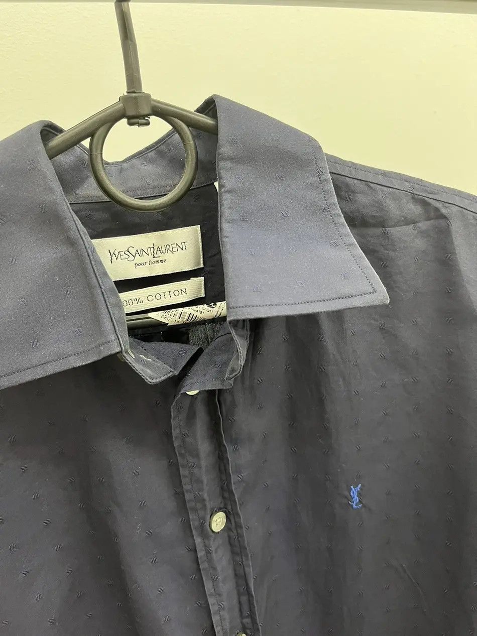 Yves Saint Laurent Vintage Yves Saint Laurent Logo Embroidered Button Up Shirt Size US M / EU 48-50 / 2 - 3 Thumbnail