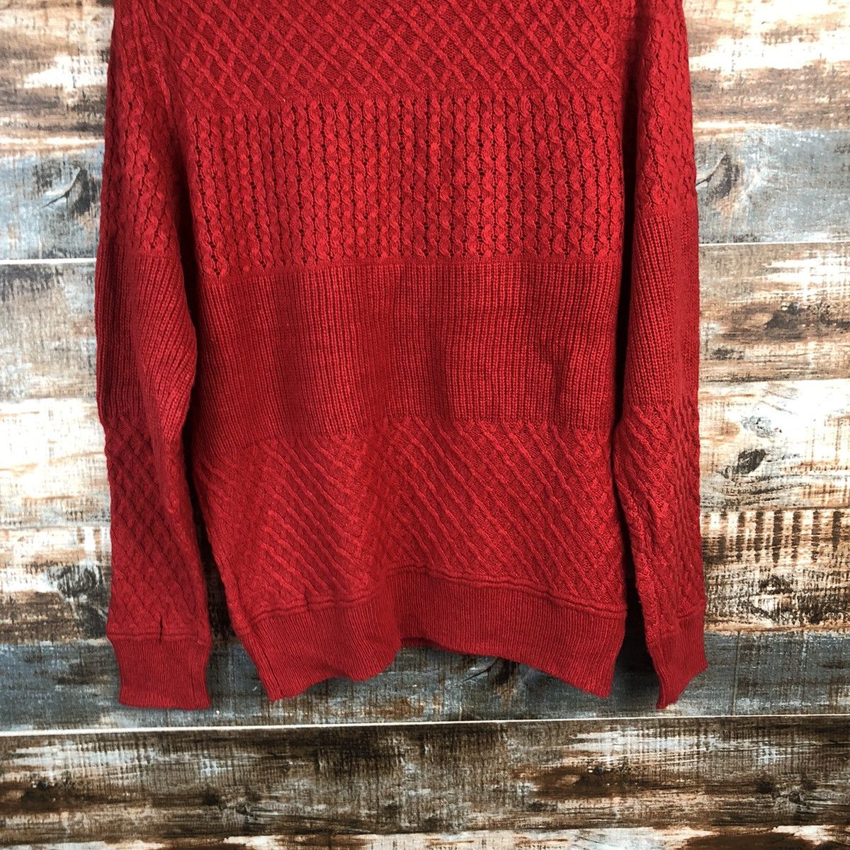 Homespun Knitwear DL Back Number japan Red sweatshirt Knitwear #C509 Size US S / EU 44-46 / 1 - 14 Thumbnail