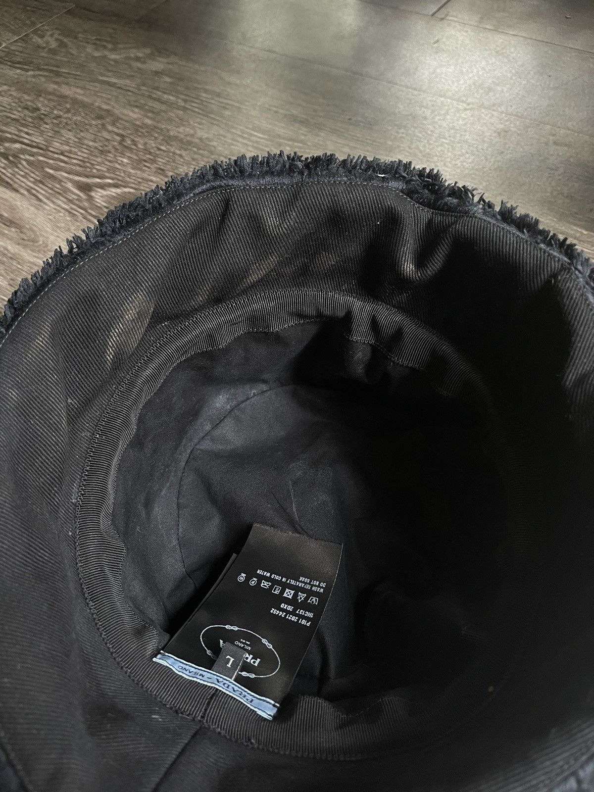 Prada Prada Black Bucket Hat Terrycloth Size ONE SIZE - 5 Thumbnail