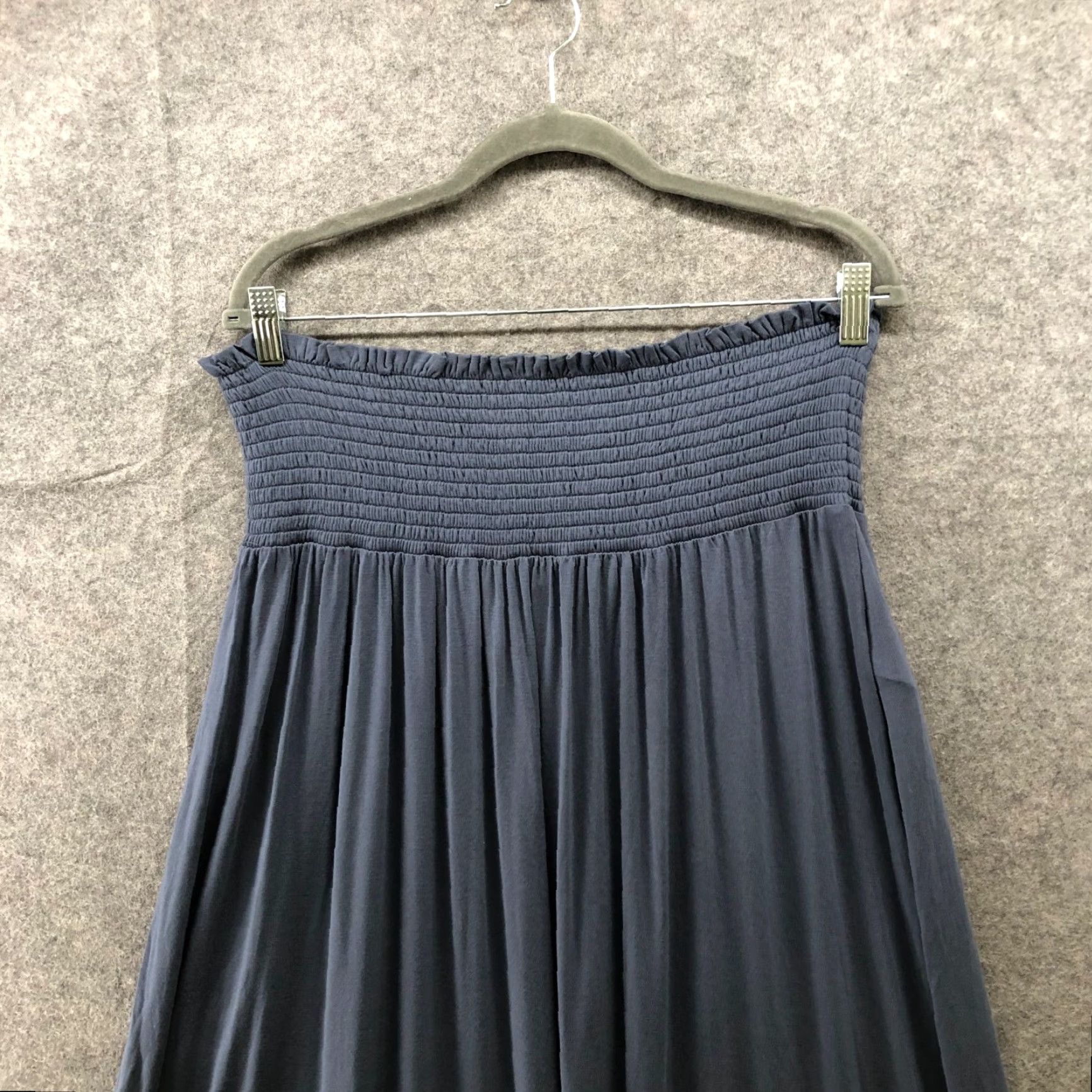Gap VINTAGE Gap Strapless Smocked Mini Dress Womens 14P Blue A-Line Pull On Modal Blend Size XL / US 12-14 / IT 48-50 - 3 Thumbnail