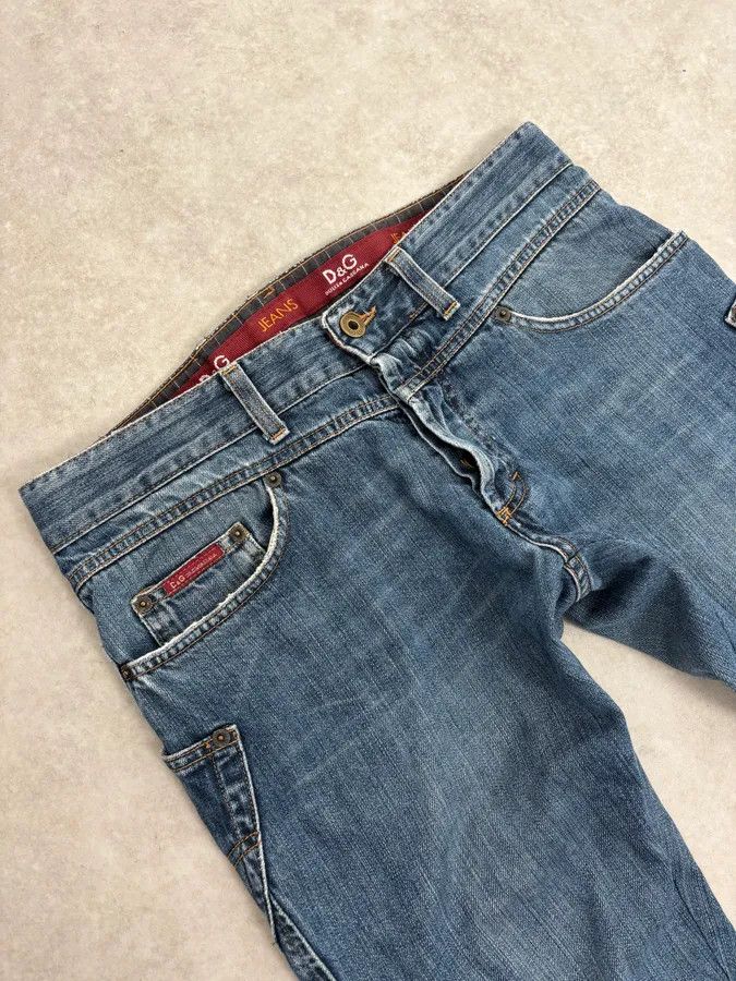Dolce & Gabbana AW2003 Dolce & Gabbana Reworked Blue Denim Jeans Size US 30 / EU 46 - 6 Thumbnail