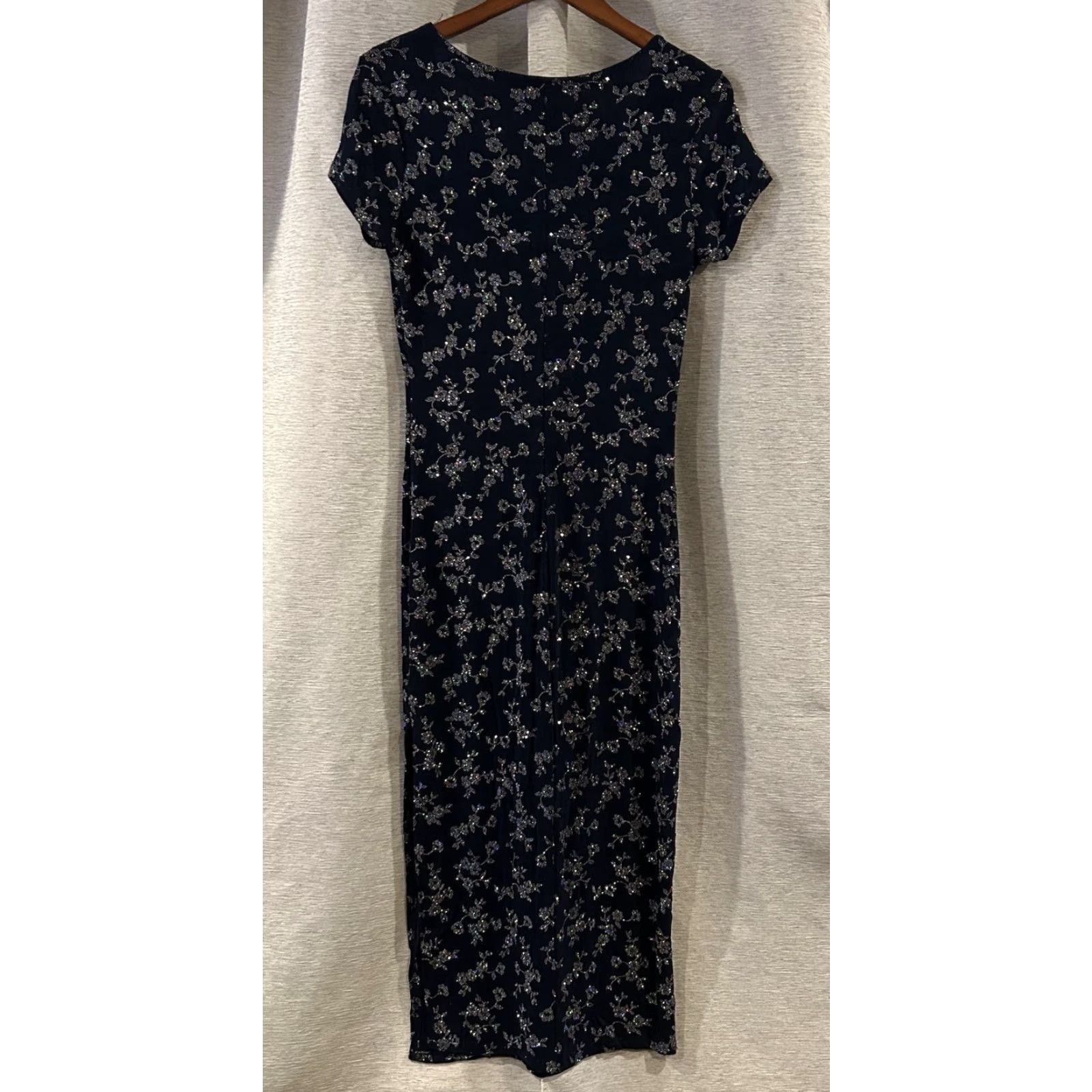 Vintage **Vintage Ultimate Blues Floral Sequin Maxi Dress Y2K Size Large Blue** User: Vintage Ultimate Blues Floral Sequin Maxi Dress Size Large Y2K Blue Size L / US 10 / IT 46 - 3 Thumbnail