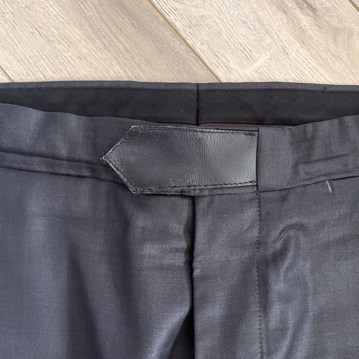 Hermes Hermès Paris Leather & Wool Dress Trousers Size 42R - 2 Thumbnail